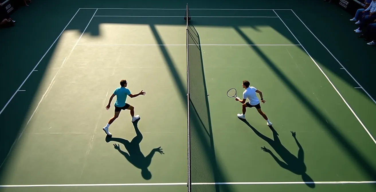 Communication non-verbale entre partenaires lors d'un lob en double mixte