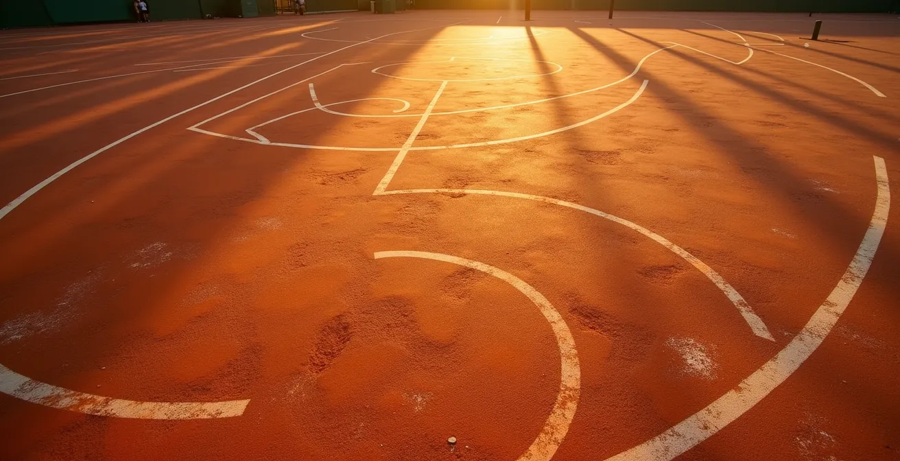 Joueur de tennis montrant la position des pieds et la rotation des hanches pendant la frappe